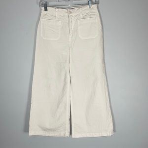 Point Sur Wide Leg Cream Crop Pants 26